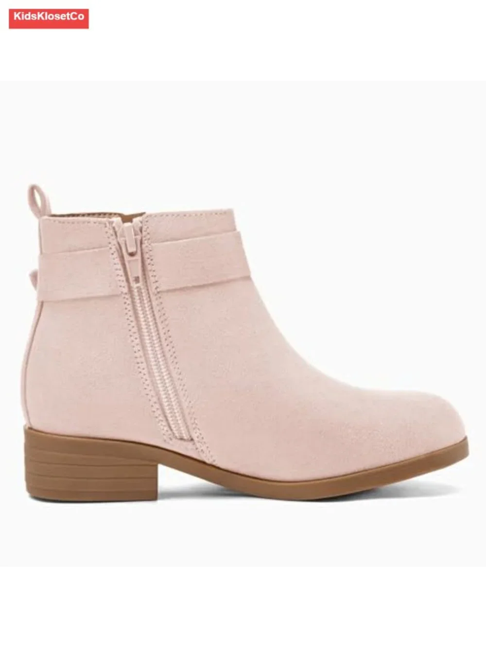 Girls Suede Ankle Boots Bowknot Chunky Heel Side Zipper Cute Dress Booties